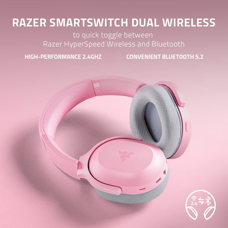 【RAZER 5月份耳機優惠】RAZER Barracuda 多平台無線遊戲耳機 - Quartz 粉紅色 RZ04-03790300-R3M1