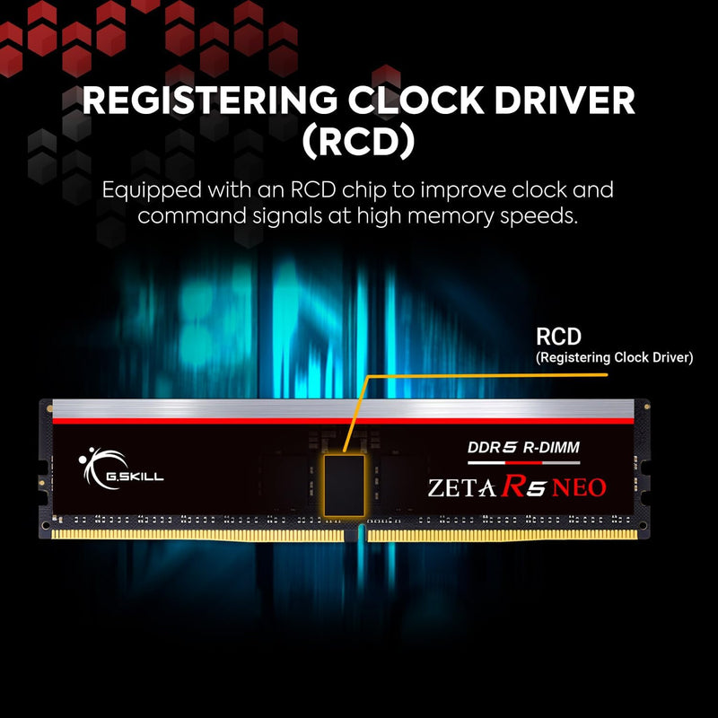G.SKILL 192GB Kit (4x48GB) ZETA R5 Neo RDIMM for AMD F5-6400R3239G48GQ4-ZR5NK DDR5 6400MHz ECC Registered CL32 Memory (AMD EXPO)
