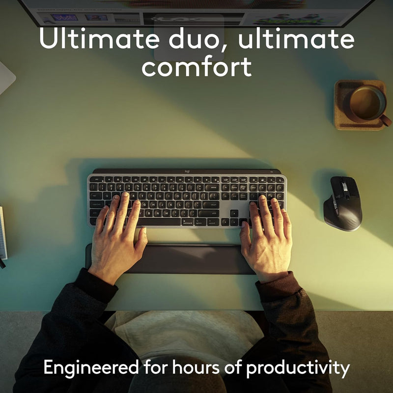 Logitech MX KEYS S Combo 無線高效鍵盤滑鼠組合(MX Master 3S、MX Keys S 和 MX 手托) 920-011605 原裝行貨