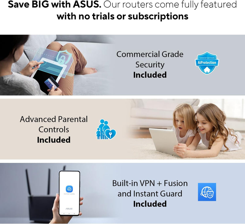 ASUS ZENWIFI BT10(2-PK)/WHITE 白色 BE18000 三頻 Mesh WiFi 7 System (兩件裝) NE-AZBET1V