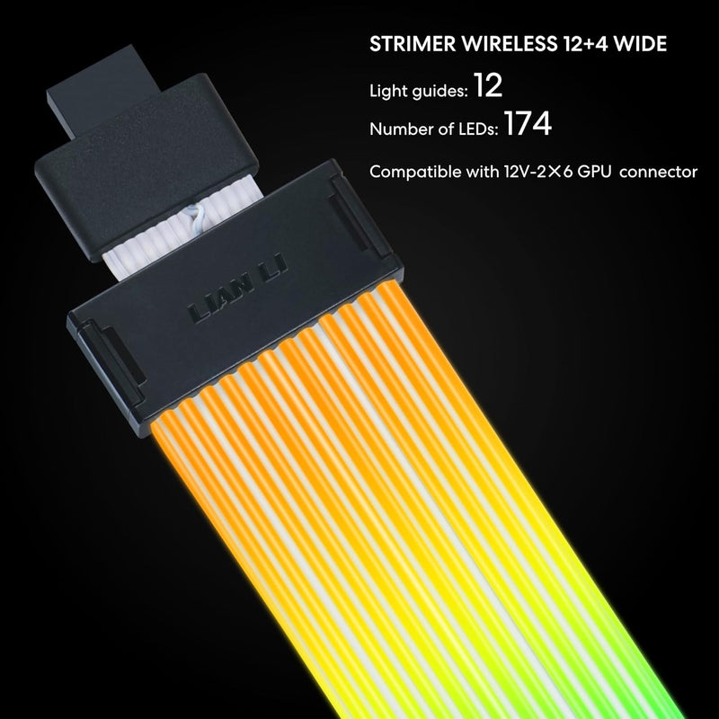 LIAN LI Strimer Wireless 16-12 ARGB 12V-2X6 PSU Extension Cable (PW16-121W BLACK)