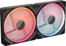 Corsair iCUE LINK LX140-R RGB Starter Kit Black 140mm PWM Reverse 反葉 PC Case Fan Dual Pack (2件裝) (CO-9051052-WW)