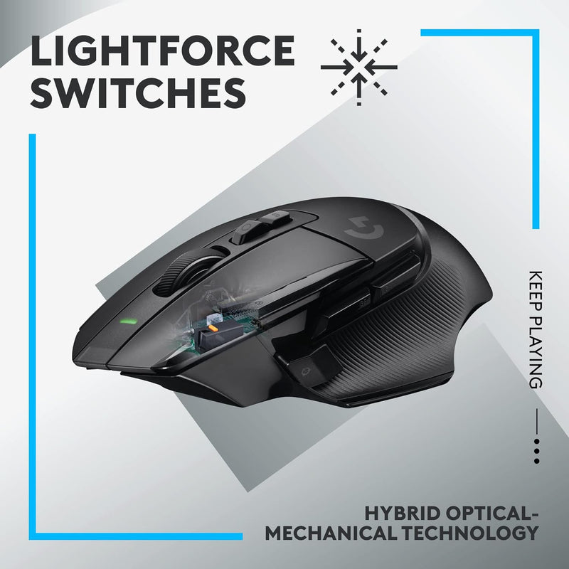 Logitech G502 X Lightspeed Wireless Gaming Mouse 無線遊戲滑鼠 - Black 黑色 910-006182 原裝行貨