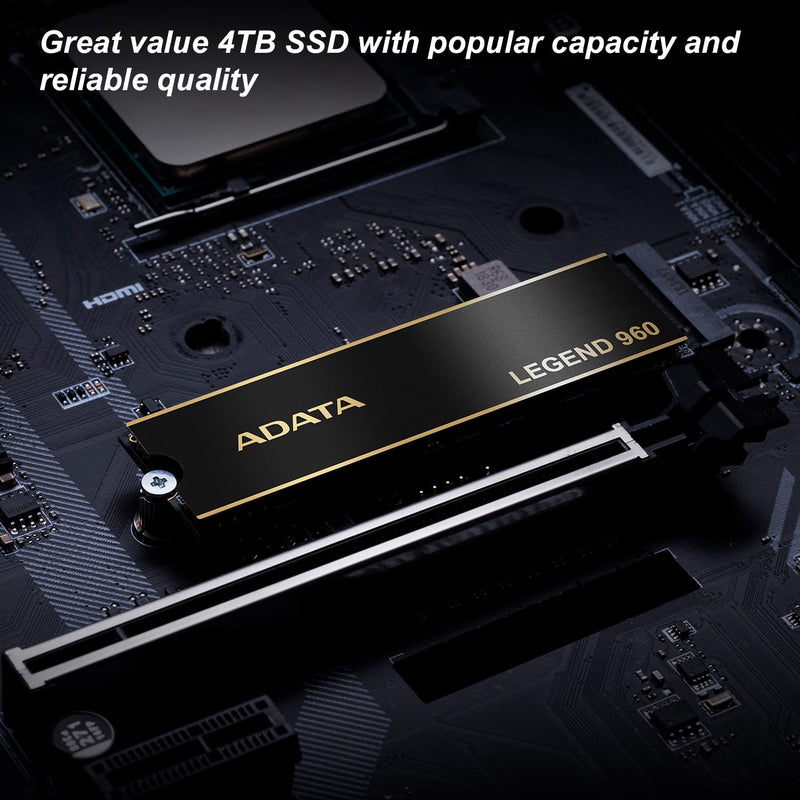 ADATA 4TB LEGEND 960 ALEG-960-4TCS M.2 2280 PCIe Gen4 x4 SSD