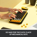 Logitech POP KEYS 無線藍牙機械鍵盤 - Blast Yellow 陽光黃 920-010577 原裝行貨