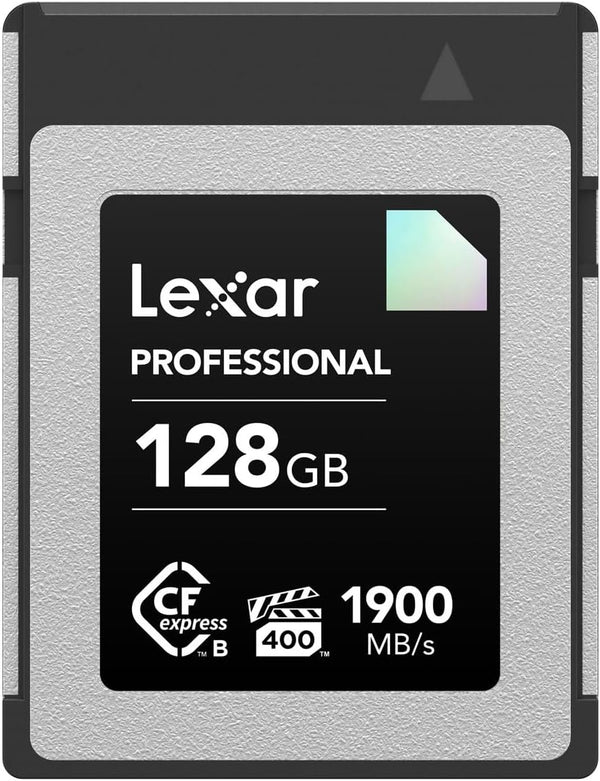 Lexar® DIAMOND SERIES 128GB PROFESSIONAL CFexpress™ TYPE B CARD (up to 1900MB/s read, 1700MB/s write) LCXEXDM128G-RNENG
