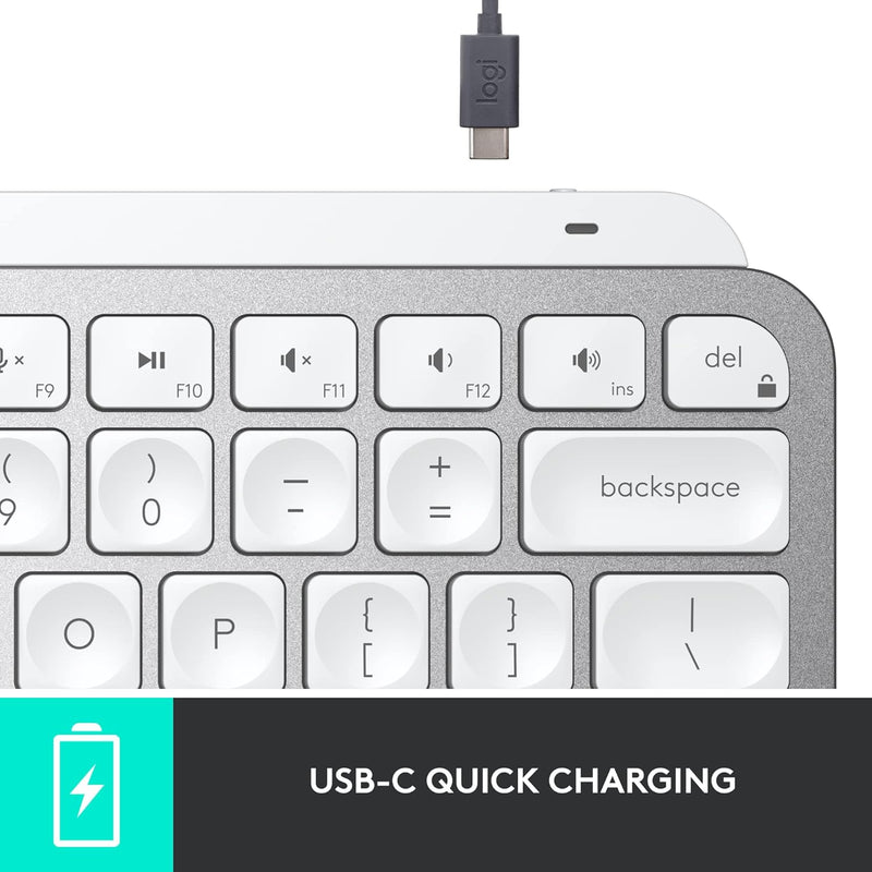 Logitech MX KEYS Mini Smart Wireless Keyboard (English Version) - Light Gray 920-010506 Original licensed product 
