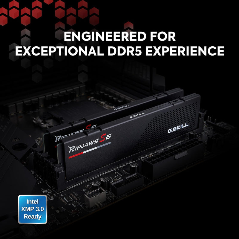 G.SKILL 32GB Kit (2x16GB) Ripjaws S5 F5-6000J3636F16GX2-RS5K DDR5 6000MHz Memory (AMD EXPO & Intel XMP 3.0)