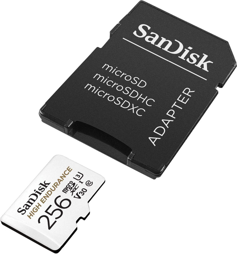 SanDisk 256GB High Endurance microSDXC (V30, UHS-I/U3, CL10,4K, 100MB/s) SDSQQNR-256G-GN6IA 772-4174