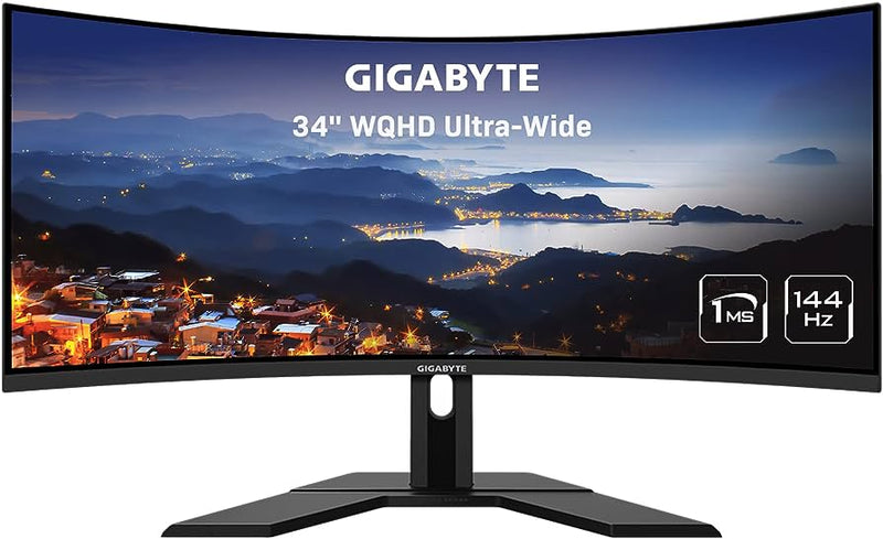 Gigabyte 34" G34WQC-A 144Hz 3440x1440 VA (21:9) 曲面電競顯示器