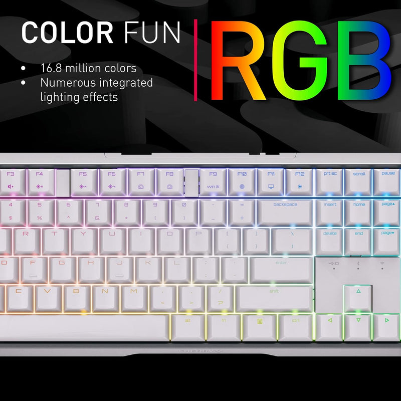 CHERRY MX 3.0S RGB 白色 有線機械式鍵盤 (茶軸) G80-3874HXAEU-0 *送CHERRY AC3.3 手托