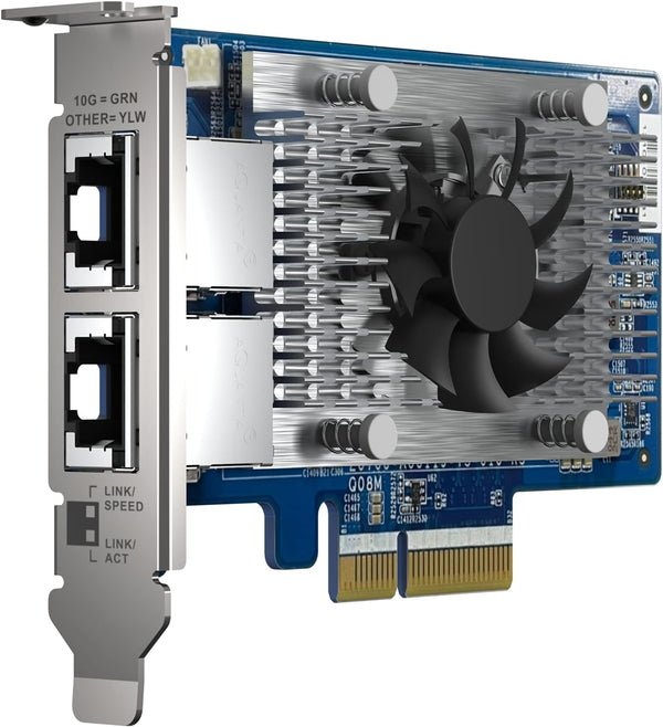 QNAP QXG-10G2T-X710 Dual-port (10GBASE-T) 10GbE network expansion card, Intel X710, PCIe Gen3 x4