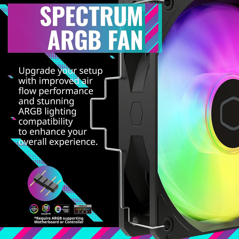 Cooler Master HYPER 212 SPECTRUM V3 ARGB CPU Cooler RR-S4NA-17PA-R1