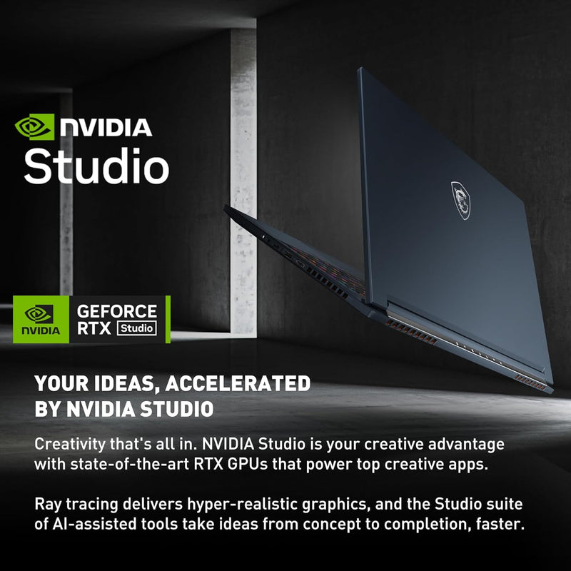 MSI Stealth 16 AI Studio A1VGG 16" QHD+ 240Hz U9-185H/32GB/2TB/RTX4070/Win11 Home Gaming Laptop 
