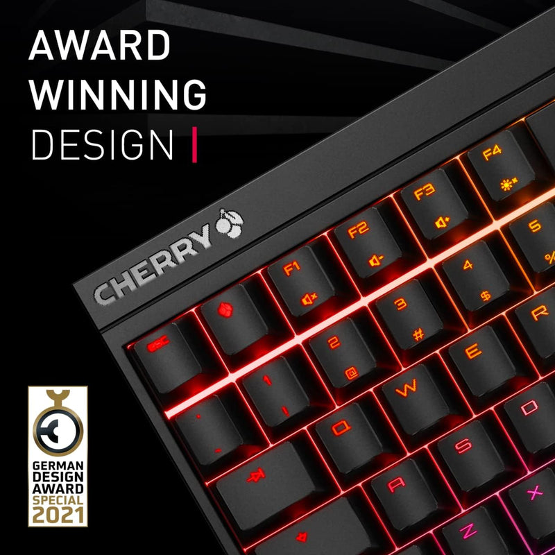 CHERRY MX 2.0S RGB 黑框 機械式鍵盤 (青軸) G80-3821LSAEU-2 (CH-KB-MX2S-RGB-BLK-BLU)