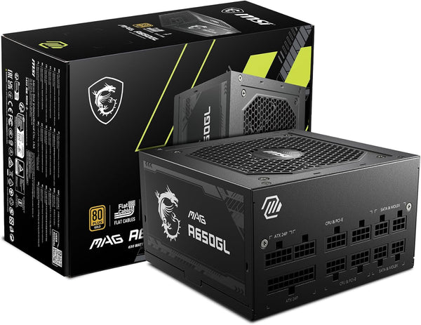 MSI 650W MAG A650GL 80Plus Gold Full Modular Power Supply (PS-MPA65GL) 