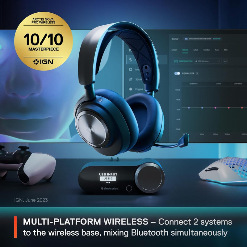 SteelSeries Arctis Nova Pro Wireless PlayStation Edition 無線多系統電競遊戲耳機 (61522)