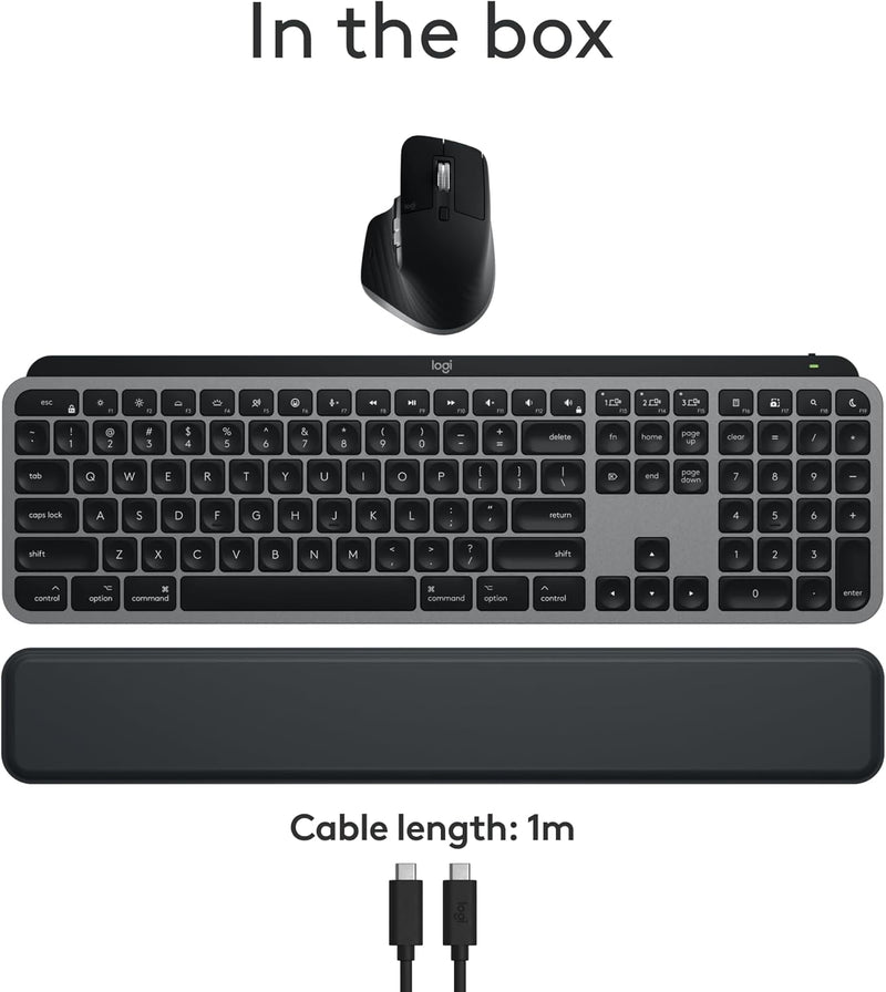 Logitech MX KEYS S Combo 無線高效鍵盤滑鼠組合(MX Master 3S、MX Keys S 和 MX 手托) 920-011605 原裝行貨