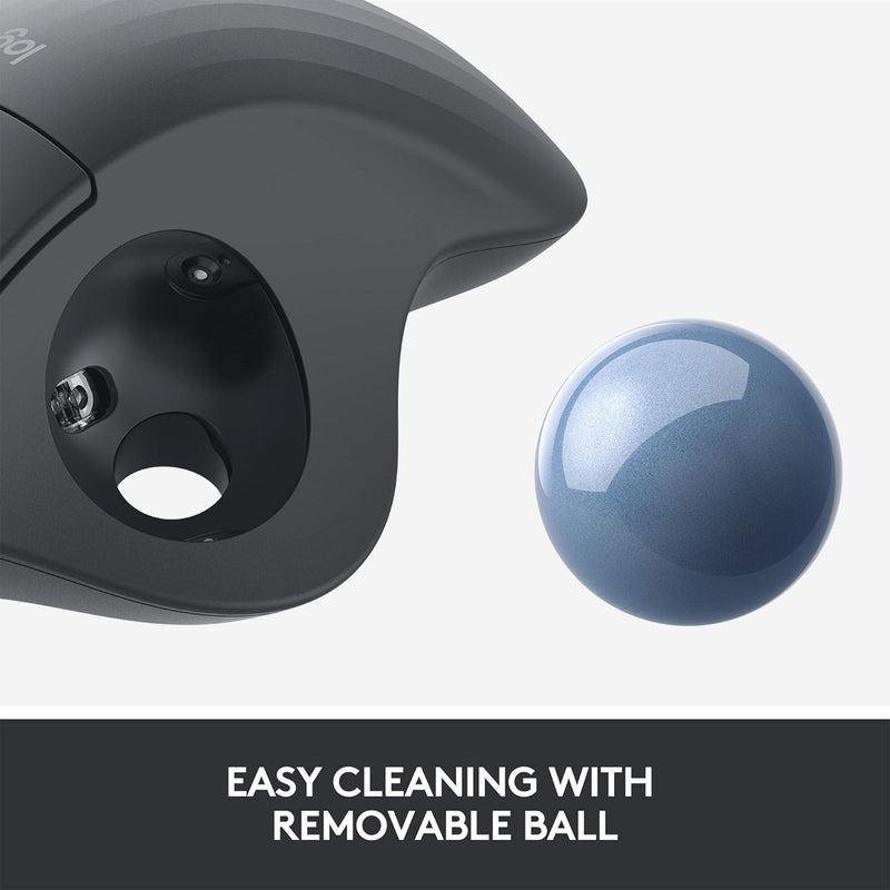 Logitech Ergo M575. Trackball Mouse 無線軌跡球滑鼠 - Graphite 石墨灰色 910-005873 原裝行貨