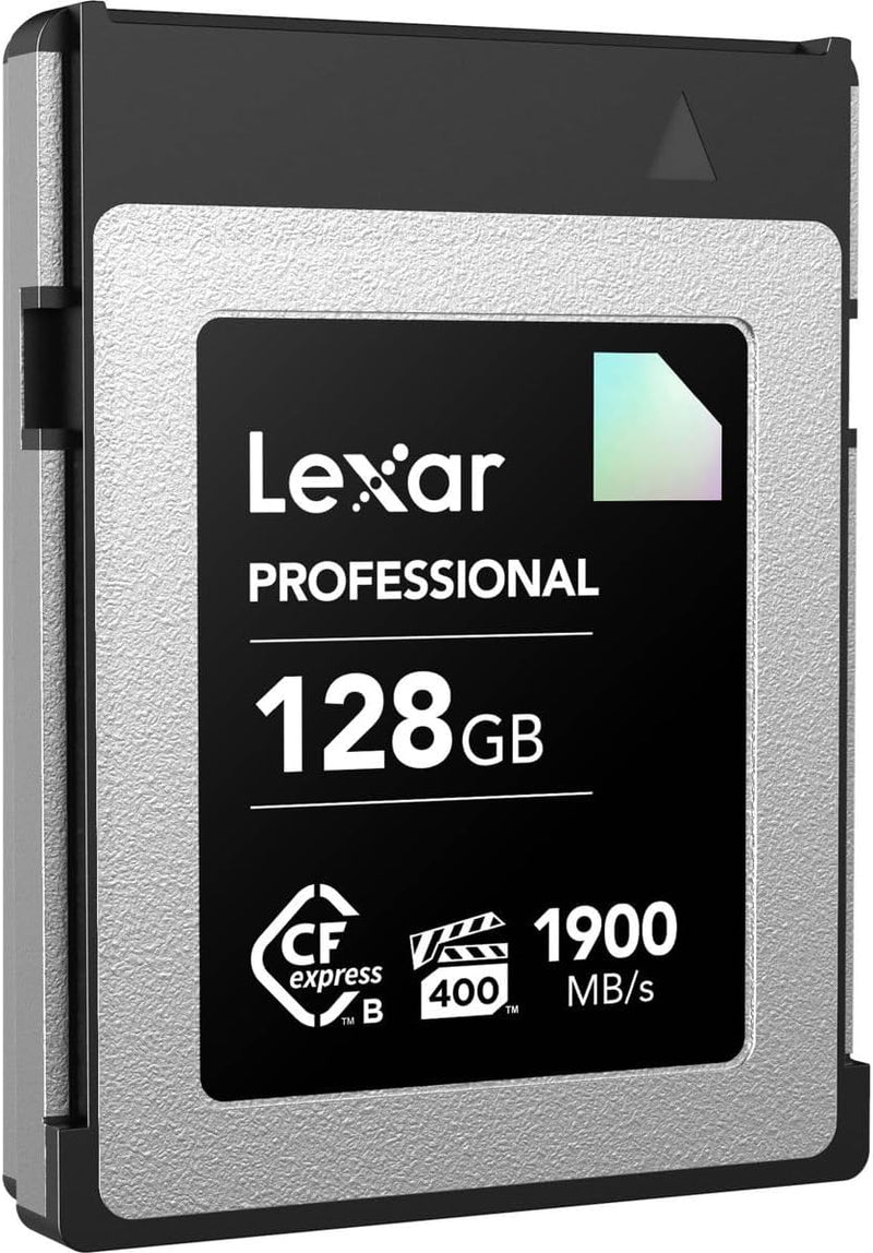 Lexar® DIAMOND SERIES 128GB PROFESSIONAL CFexpress™ TYPE B CARD (up to 1900MB/s read, 1700MB/s write) LCXEXDM128G-RNENG