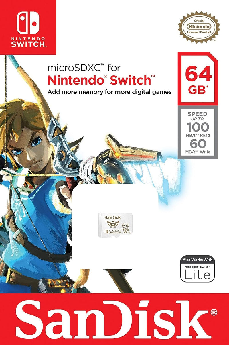 SanDisk 64GB for Nintendo Switch 100MB/s(R) 60MB/s(W) SDSQXAT-064G-GNCZN 772-4436