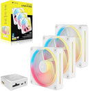 Corsair iCUE LINK LX120-R RGB Starter Kit White 120mm PWM Reverse 反葉 PC Case Triple Pack (3件裝) (CO-9051054-WW)