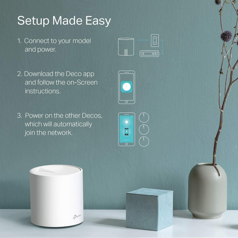 TP-Link Deco X60 V3.20 AX5400 Dual Band WiFi 6 Whole Home Wireless AX Mesh WiFi Router System (1件裝)