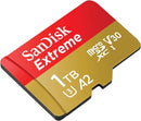 SanDisk 1TB Extreme microSD (V30 U3 A2 4K UHD 190MB/s) SDSQXAV-1T00-GN6MN 772-4526