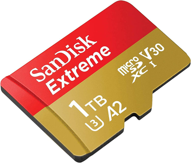 SanDisk 1TB Extreme microSDXC (A2, V30, UHS-I/U3, 190R/130W MB/s) SDSQXAV-1T00-GN6MN 772-4526