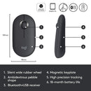 Logitech PEBBLE M350 Wireless Mouse 纖薄靜音無線藍牙滑鼠 - Graphite 石墨灰色 910-005602 原裝行貨