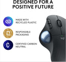Logitech Ergo M575. Trackball Mouse 無線軌跡球滑鼠 - Graphite 石墨灰色 910-005873 原裝行貨