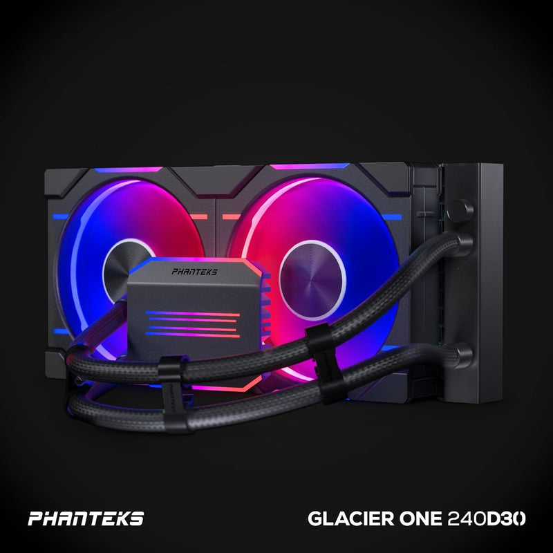 PHANTEKS Glacier One 240D30 D-RGB AIO Liquid CPU Cooler Black (PH-GO240D30_DBK01)