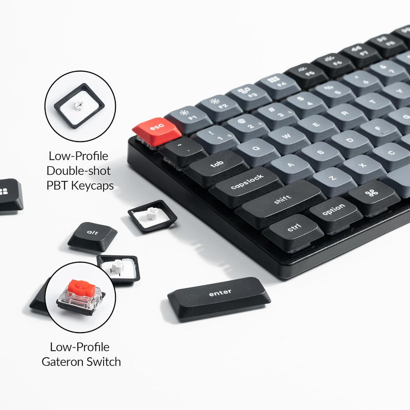 Keychron K17 Pro QMK/VIA Wireless Custom Mechanical Keyboard -Black (Red) (K17P-H1)