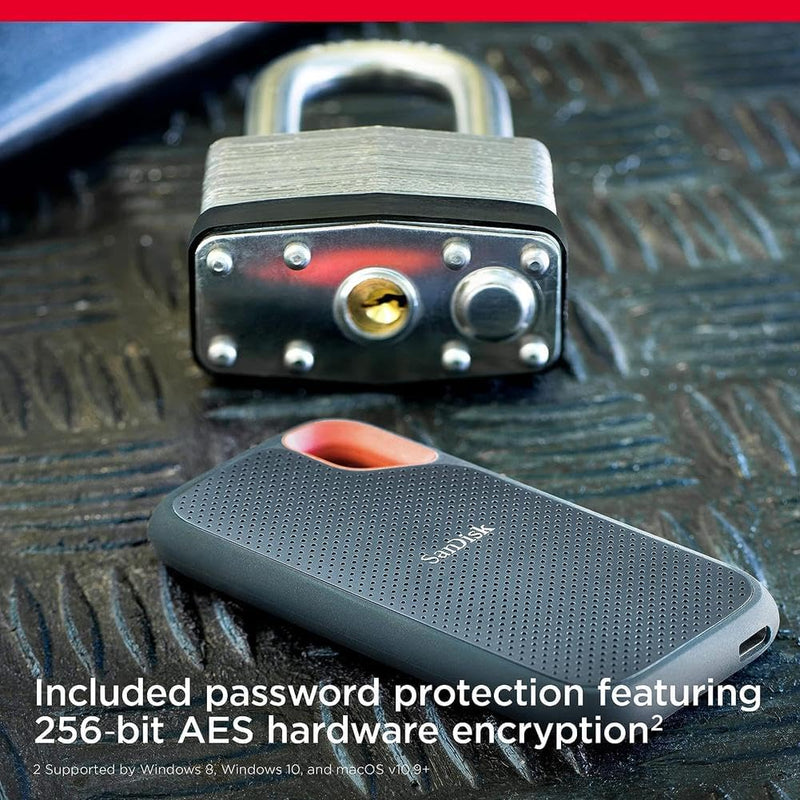 SanDisk 1TB Extreme E61 V2 黑色 USB 3.2 Gen 2 Portable SSD SDSSDE61-1T00-G25