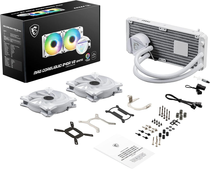 MSI MAG CORELIQUID 240R V2 WHITE ARGB 240mm Liquid CPU Cooler
