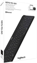 Logitech Keys-to-Go iPad便攜無線鍵盤(配備iPad/iPhone企架) - Graphite Black 石墨黑色 920-008536 原裝行貨