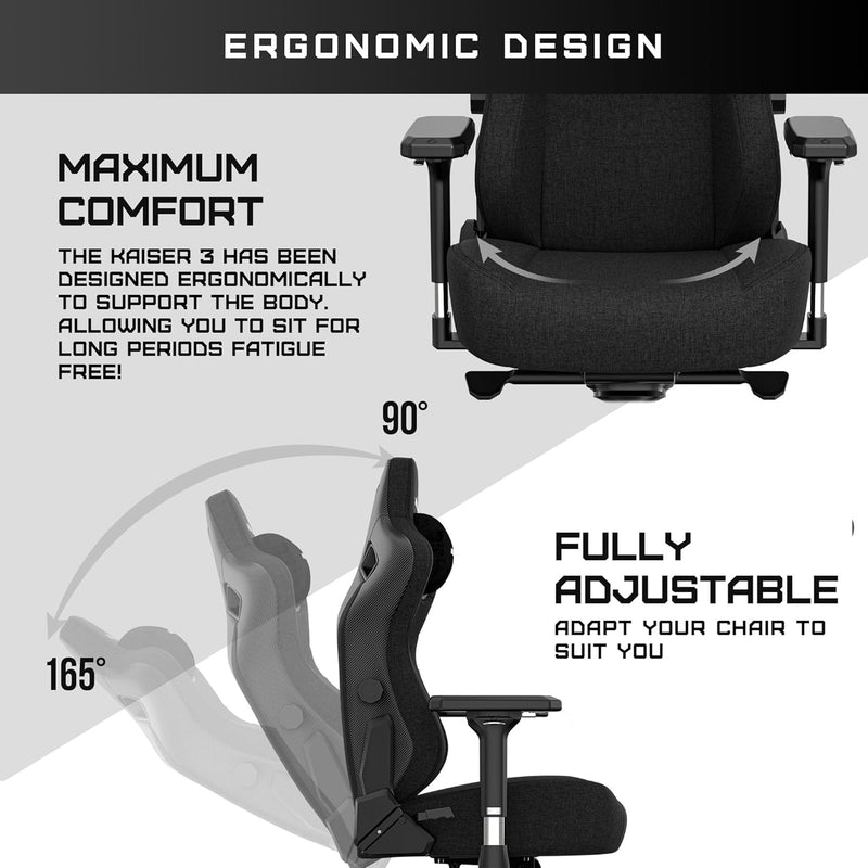 Anda Seat Kaiser 3-L Size (棕色) Premium Gaming Chair (代理直送)