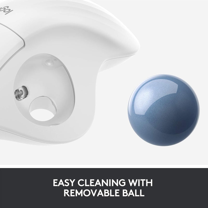 Logitech Ergo M575. Trackball Mouse 無線軌跡球滑鼠 - White 白色 910-005981 原裝行貨