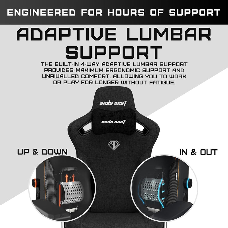 Anda Seat Kaiser 3-L Size (黑色) Premium Gaming Chair (代理直送)