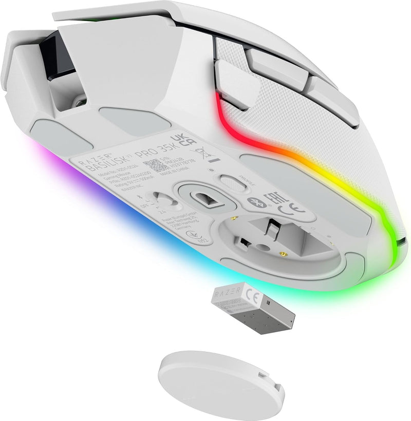 Razer Basilisk V3 Pro 35K Ergonomic Wireless Gaming Mouse White Edition White RZ01-05240200-R3A1 