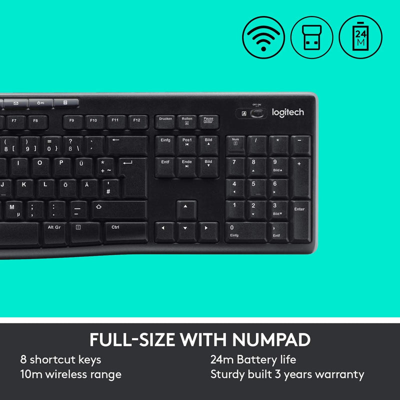 Logitech MK270r Wireless Keyboard and Mouse Wireless Keyboard and Mouse Combination (Chinese version) 920-006312 Original licensed product