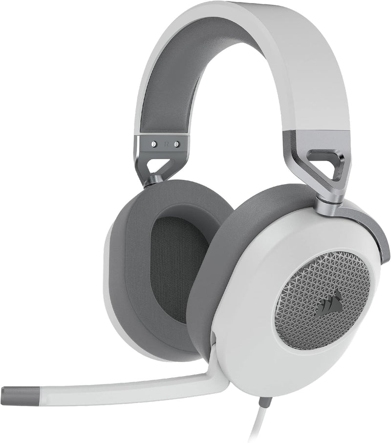 CORSAIR HS65 SURROUND Wired Gaming Headset — White CA-9011271-AP