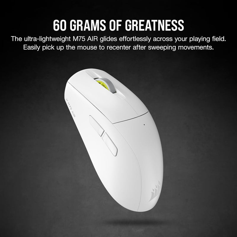 CORSAIR M75 AIR Wireless 超輕量無線遊戲滑鼠 White CH-931D101-AP