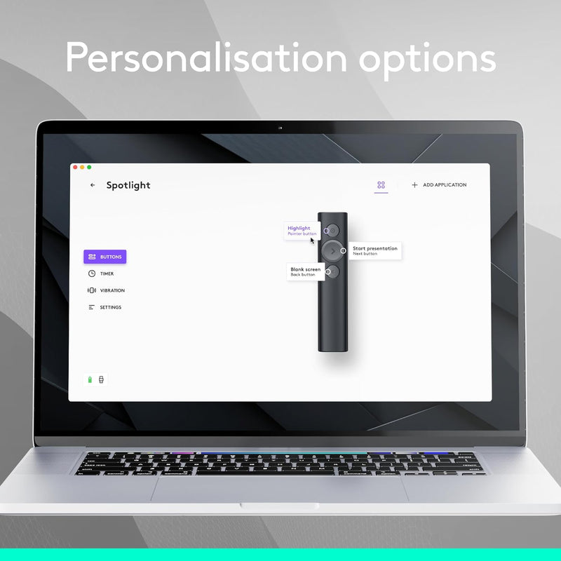 Logitech Spotlight Presentation Remote 先進無線簡報遙控器 - Texture Gray 質感灰色