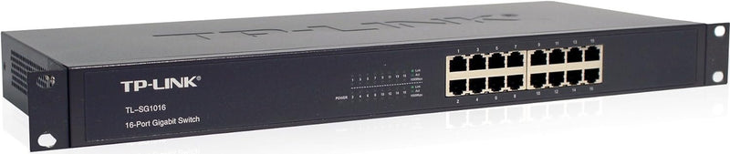 TP-Link TL-SG1016 16-Port Gigabit 1U 19" Rack Mountable Steel Case Switch