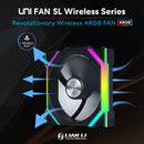 LIAN LI UNI FAN SL Wireless Reverse Blade 反葉 120mm Case Fan - BLACK (12RSL1W1B)