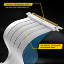 Antec PCI-E 4.0 Riser Cable With Vertical Bracket Cable Kit (200mm) - (白色) White (AT-RCVB-W200-PCIE4-RTX40)