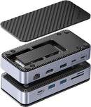 ORICO 10-in-1 USB-C Docking Station, 10Gbps USB 3.2 Gen2 M.2 NVMe/SATA SSD Reader, Support 4K@60Hz HDMI, 100W PD, SD/TF, Ethernet [DPM2P9-V1-BK-BP]