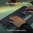 Logitech MX KEYS for Mac Wireless Keyboard 高階無線背光鍵盤 (English Verison) - Graphite 石墨灰色 920-009560 原裝行貨