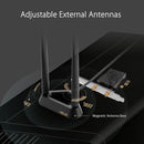 ASUS PCE-BE92BT BE9400 WiFi 7 PCI-E Adapter with 2 external antennas and magnetized base (NE-APBE92B)